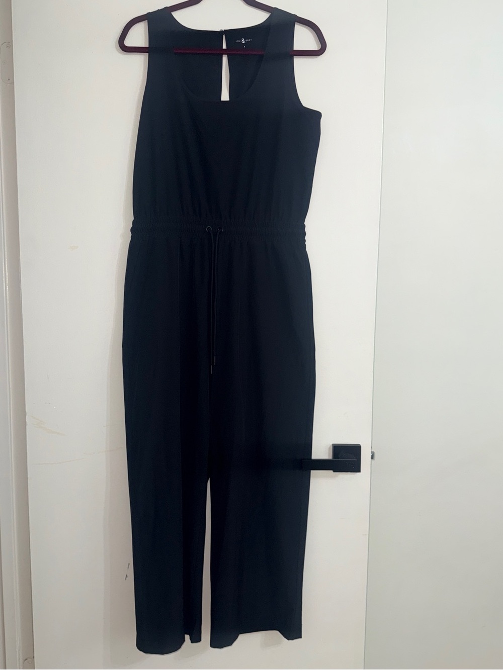 LOU & GREY Black Sleeveless Jumpsuit SIZE: SMALL